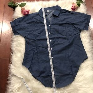 Women’s pull over Button up shirt denim style